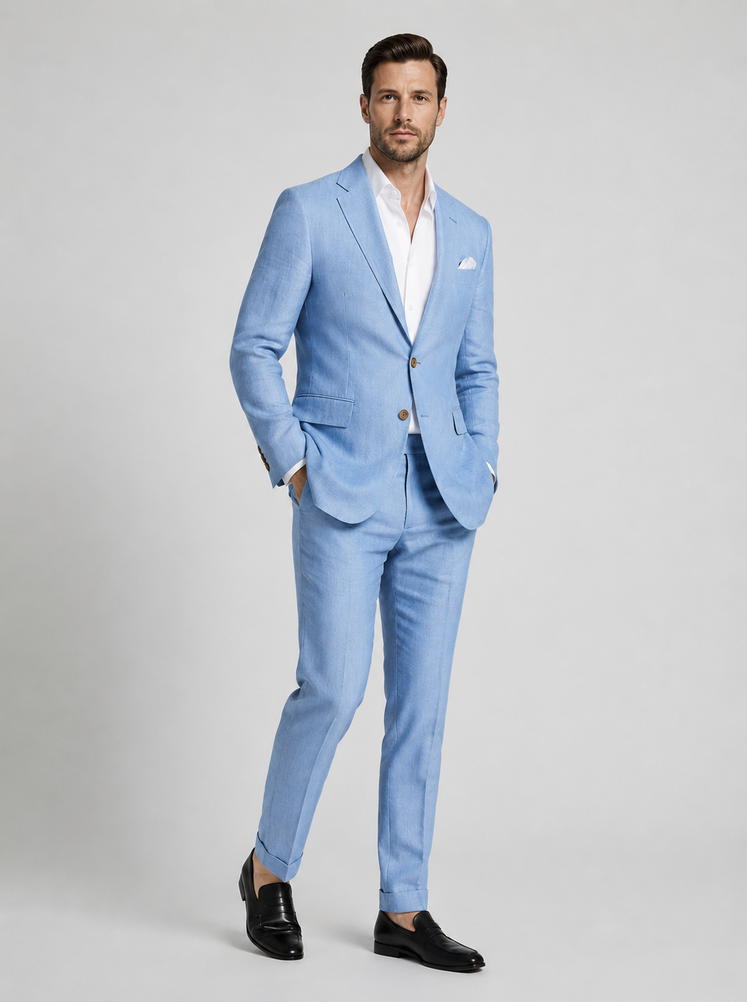 Donavan | Men's Long Sleeve Slim Fit Pocket Blazer