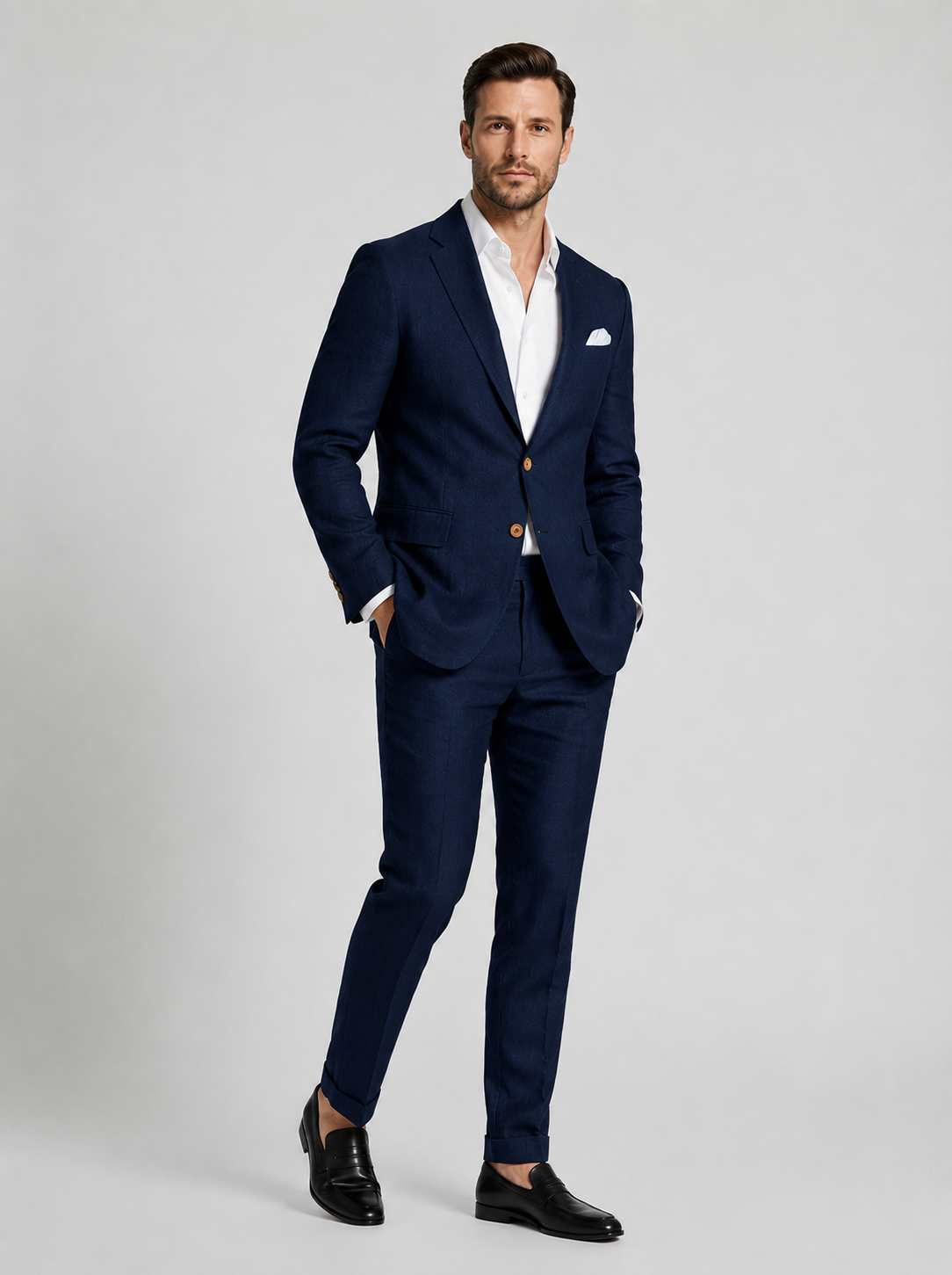 Donavan | Men's Long Sleeve Slim Fit Pocket Blazer