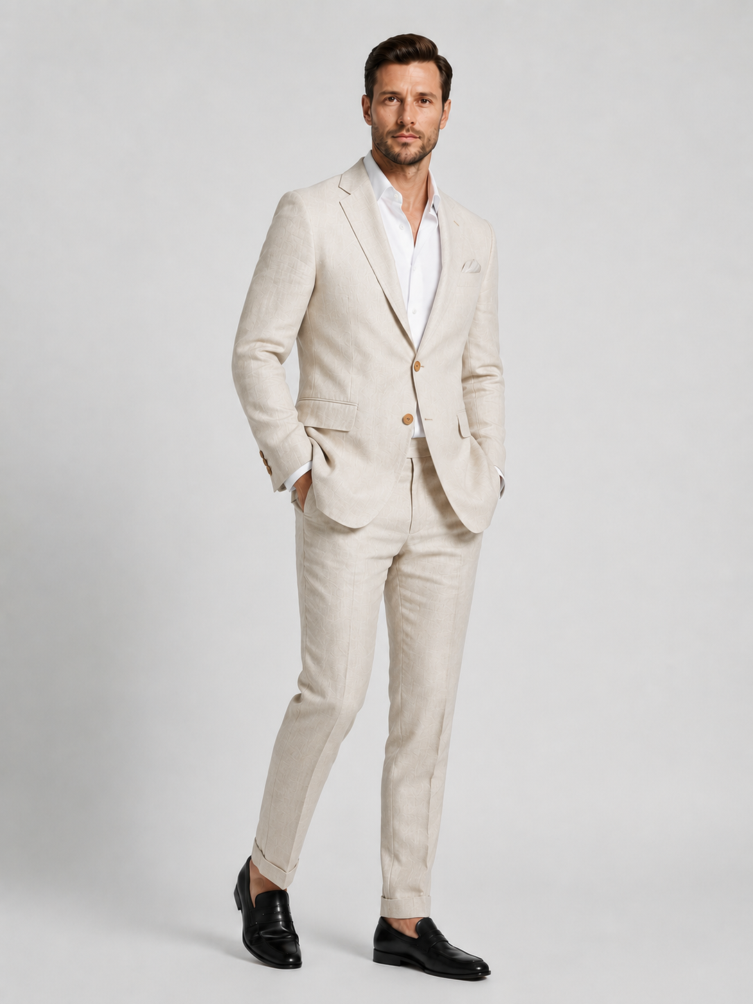 Donavan | Men's Long Sleeve Slim Fit Pocket Blazer