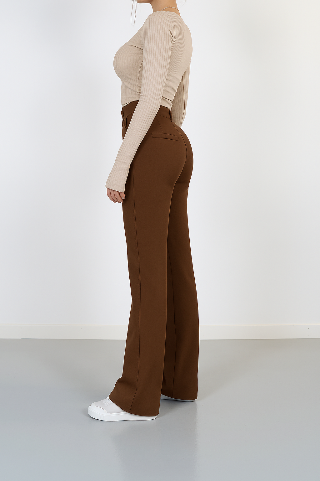Donella | Women’s Straight Leg High Waisted Pants