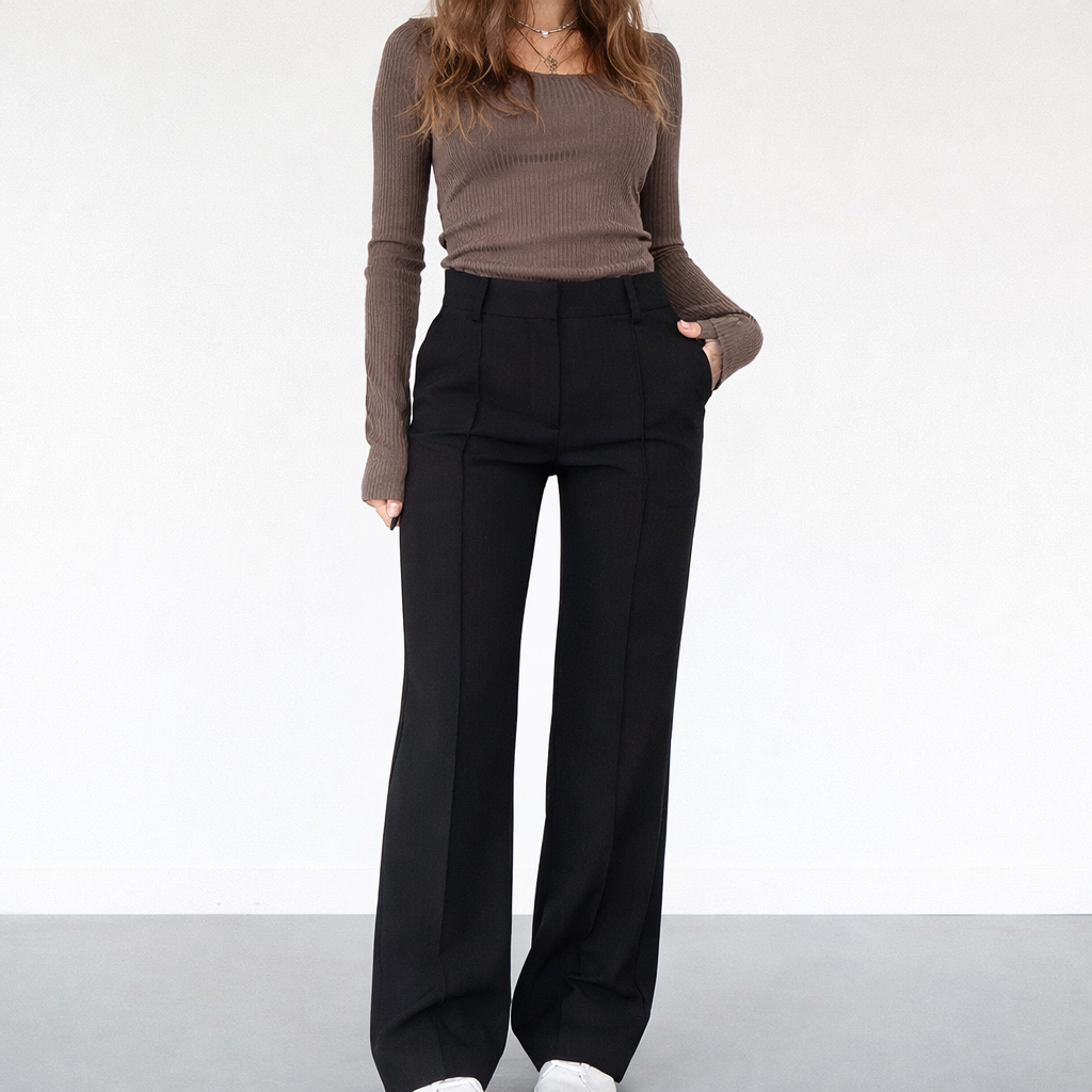 Donella | Women’s Straight Leg High Waisted Pants