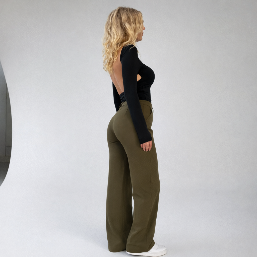 Donella | Women’s Straight Leg High Waisted Pants