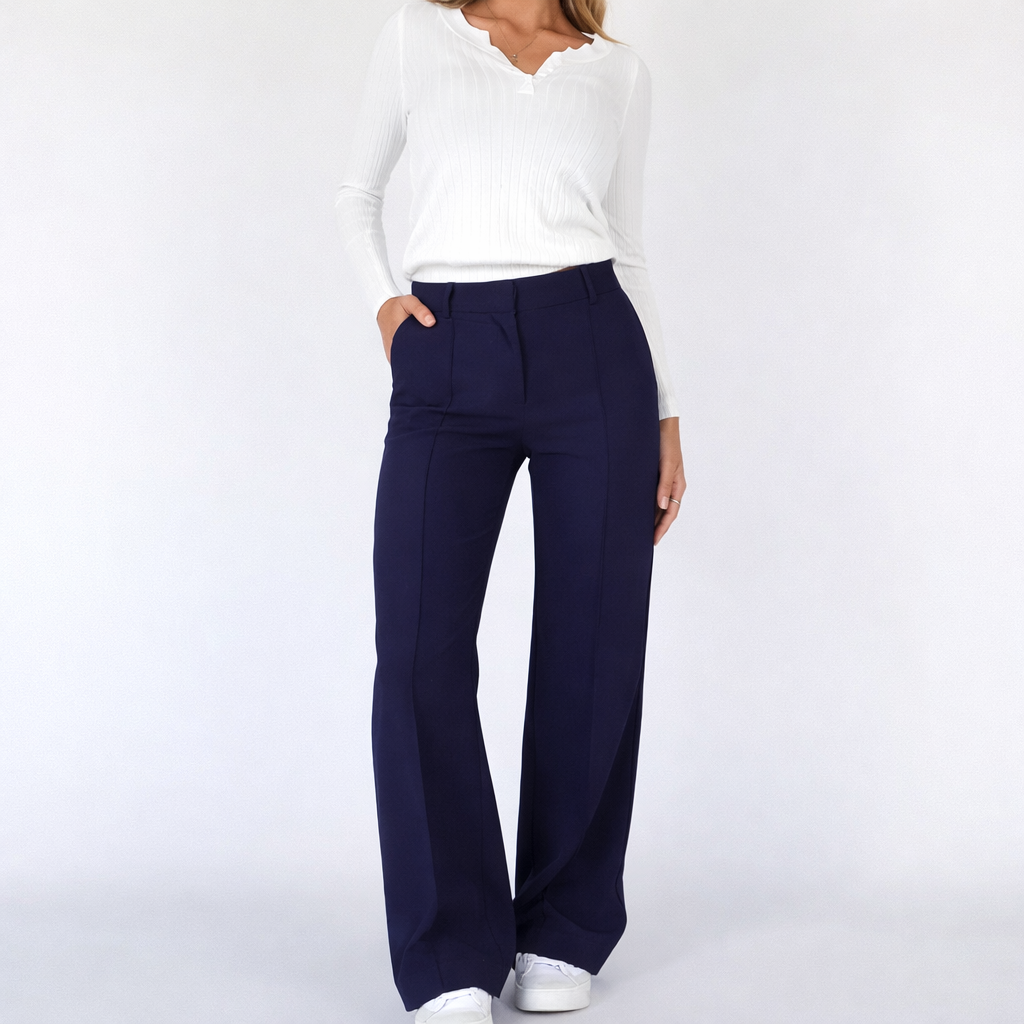 Donella | Women’s Straight Leg High Waisted Pants