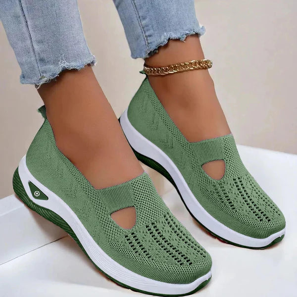 Doreen | Women's Slip On Closed Toe Cutout Shoes