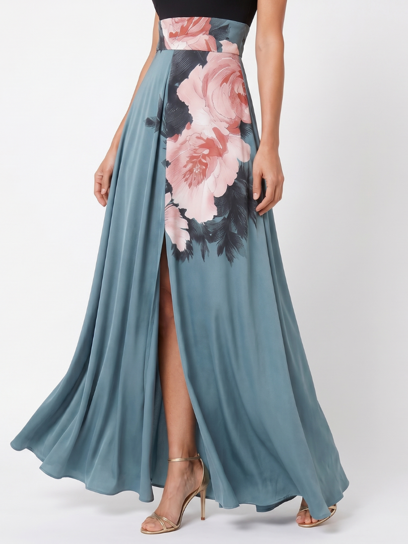 Doris | Women's Floral Print Sleeveless Flowy Maxi Dress