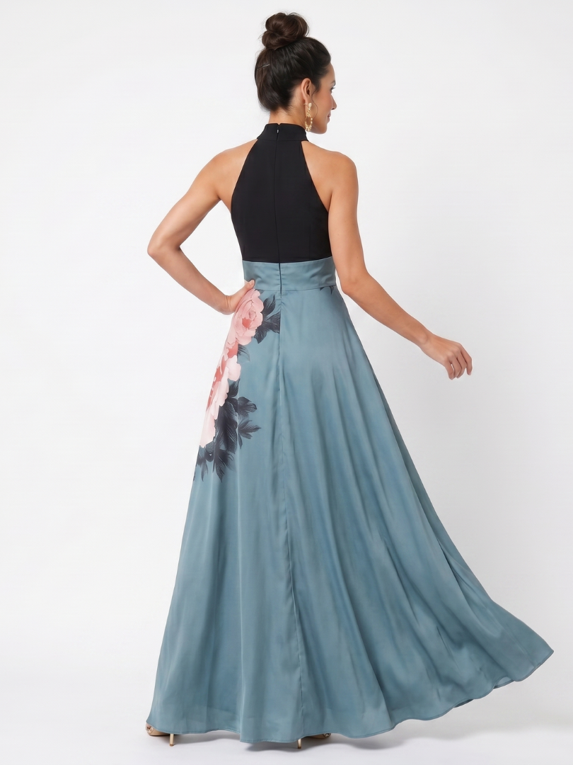 Doris | Women's Floral Print Sleeveless Flowy Maxi Dress