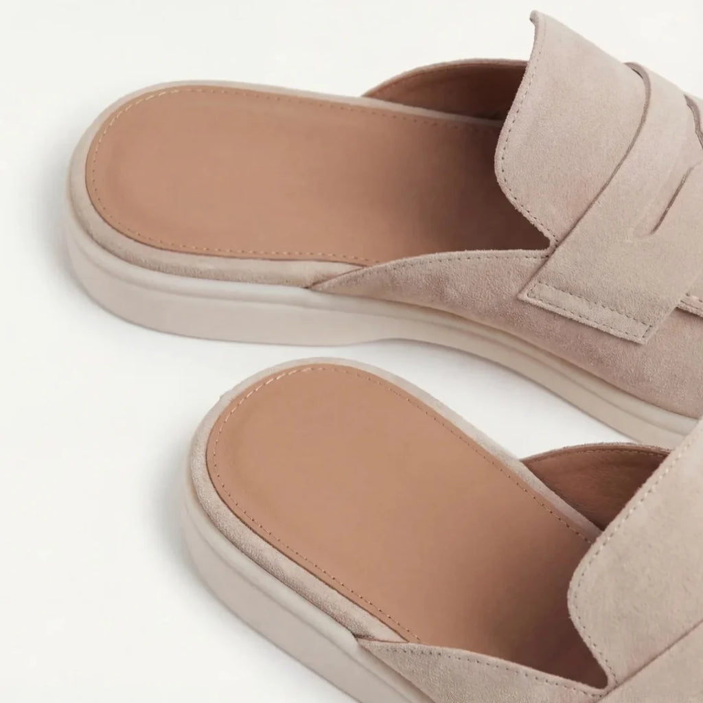 Dunbar | Men's Slip-On Open Back Round Toe Penny Strap Mules