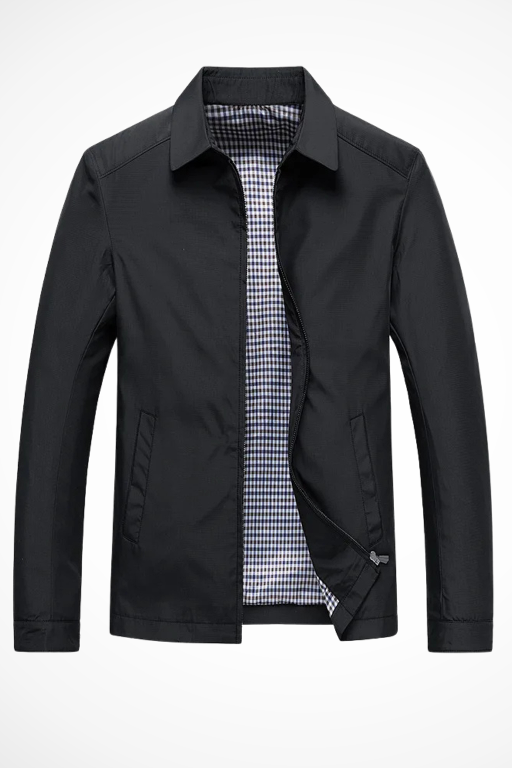 Duncan | Men's Zip Front Long Sleeve Collared Jacket