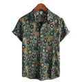 Dwayne | Men's Button Front Short Sleeve Printed Dress Shirt