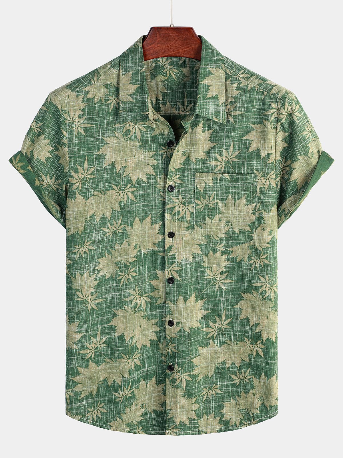 Dwayne | Men's Button Front Short Sleeve Printed Dress Shirt