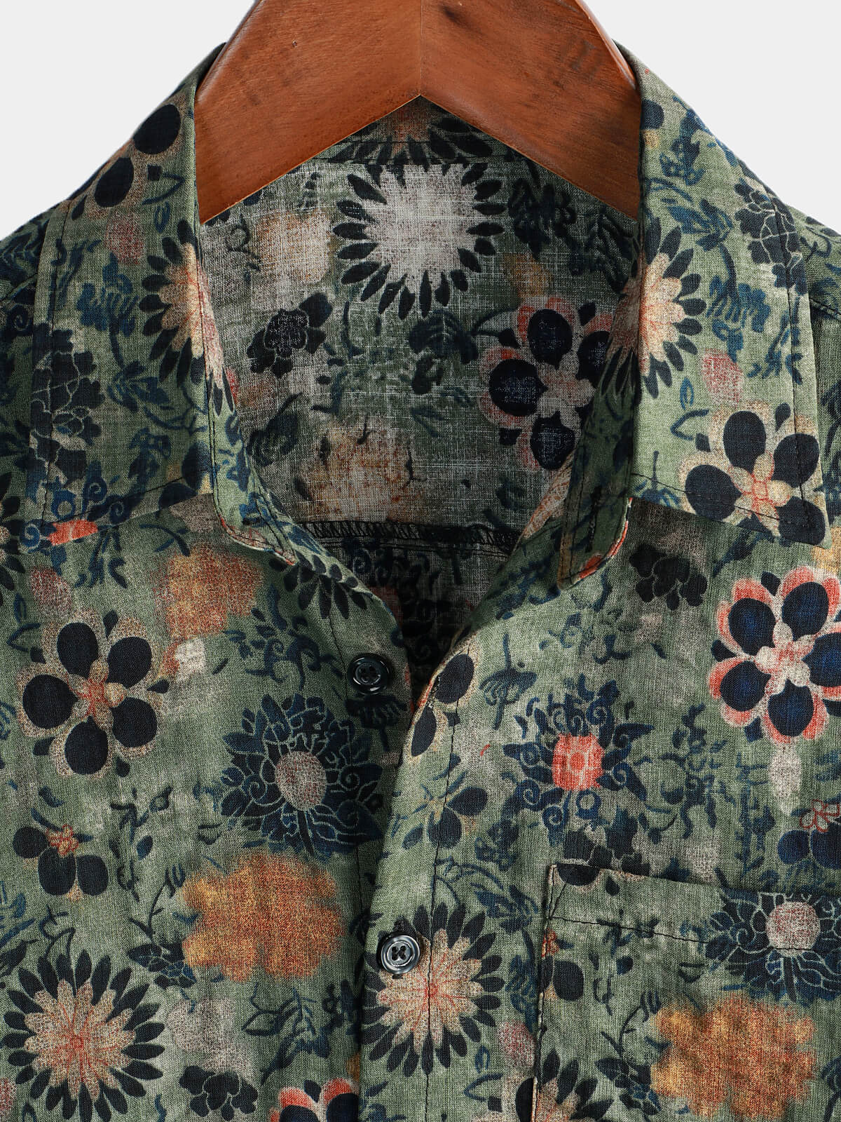 Dwayne | Men's Button Front Short Sleeve Printed Dress Shirt