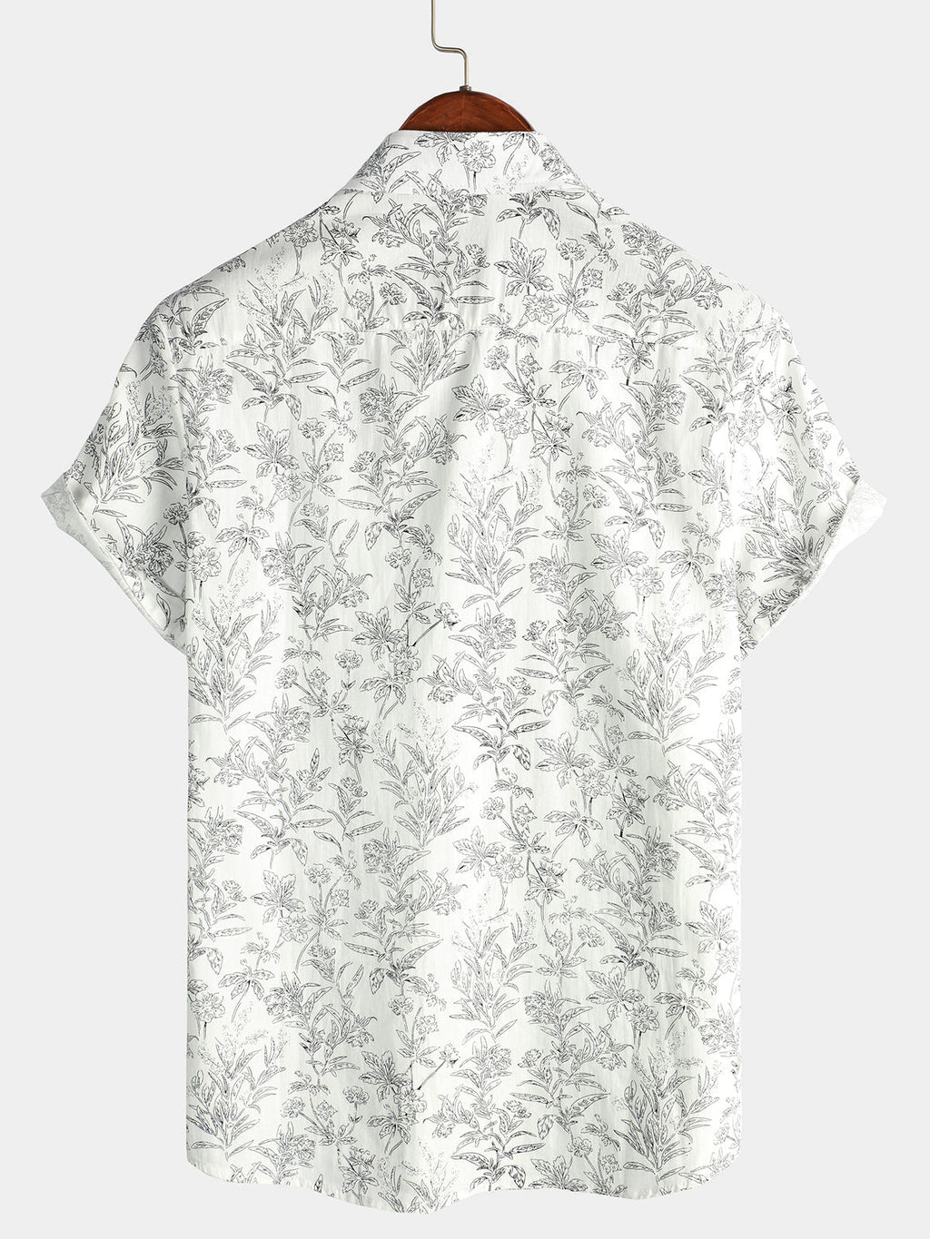 Dwayne | Men's Button Front Short Sleeve Printed Dress Shirt