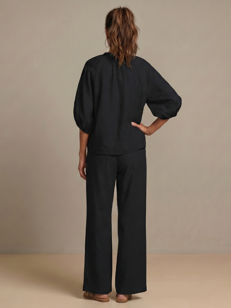 Dylan | Women's Wide Leg Zip Front Two Piece Set