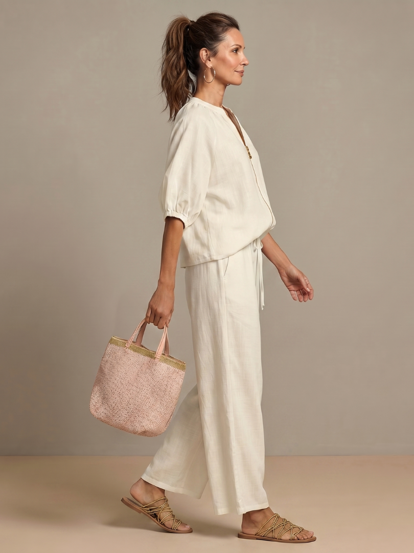 Dylan | Women's Wide Leg Zip Front Two Piece Set