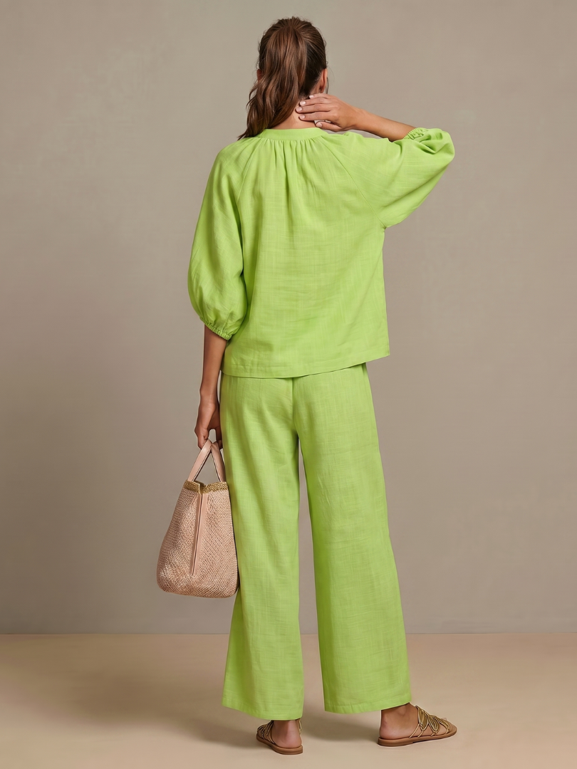Dylan | Women's Wide Leg Zip Front Two Piece Set