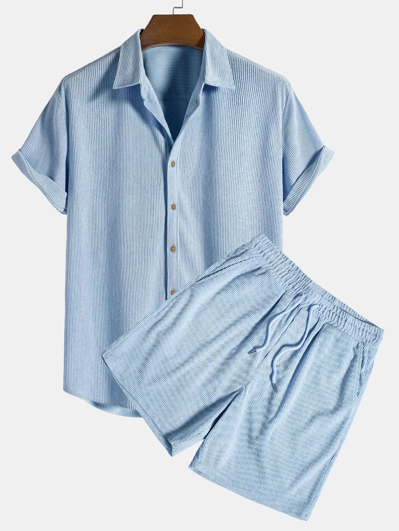 Ebenezer | Men's Button Front Short Sleeve Collared Two Piece Set