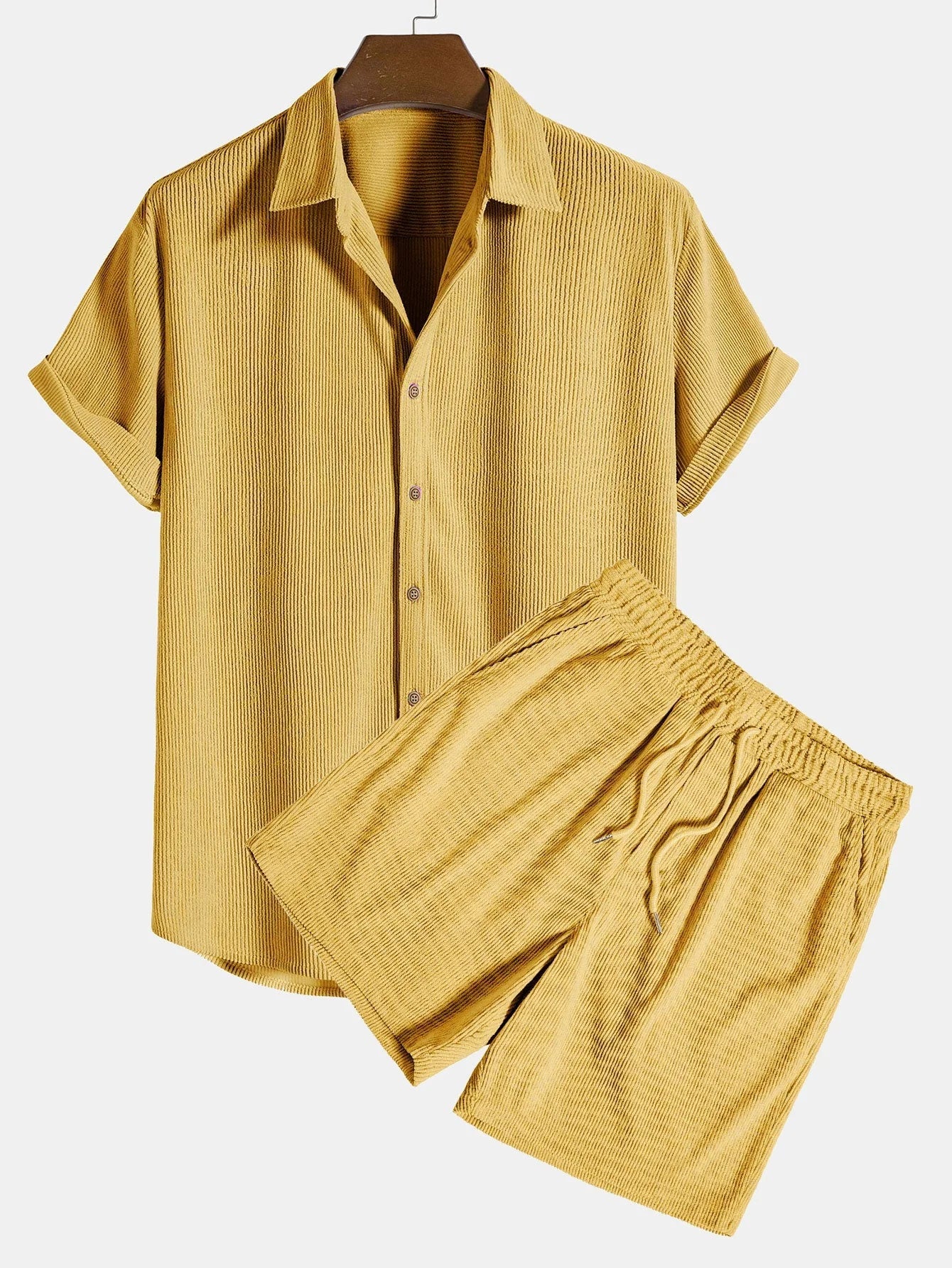 Ebenezer | Men's Button Front Short Sleeve Collared Two Piece Set