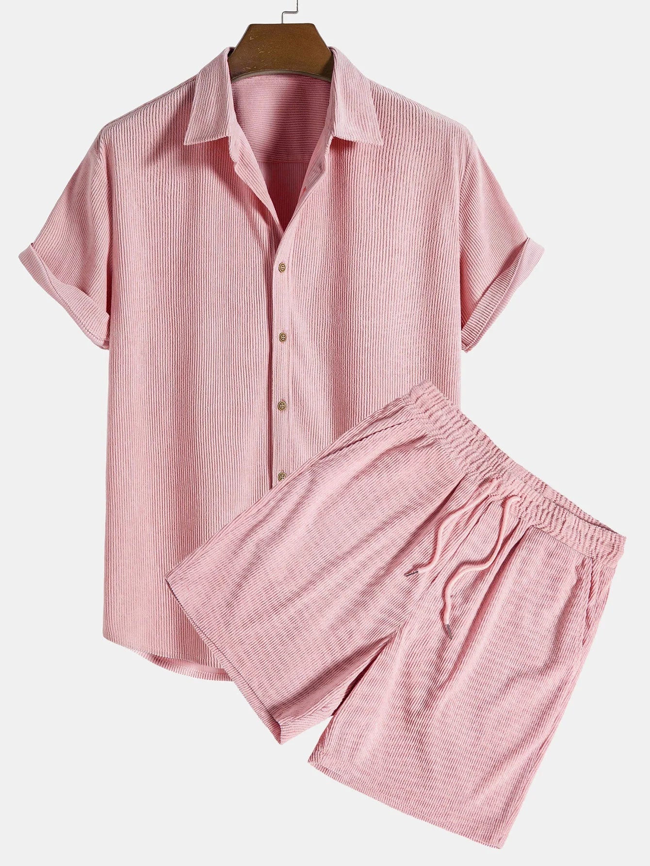 Ebenezer | Men's Button Front Short Sleeve Collared Two Piece Set
