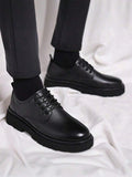 Edmund | Men's Low Top Lace-Up Derby Dress Black Shoes