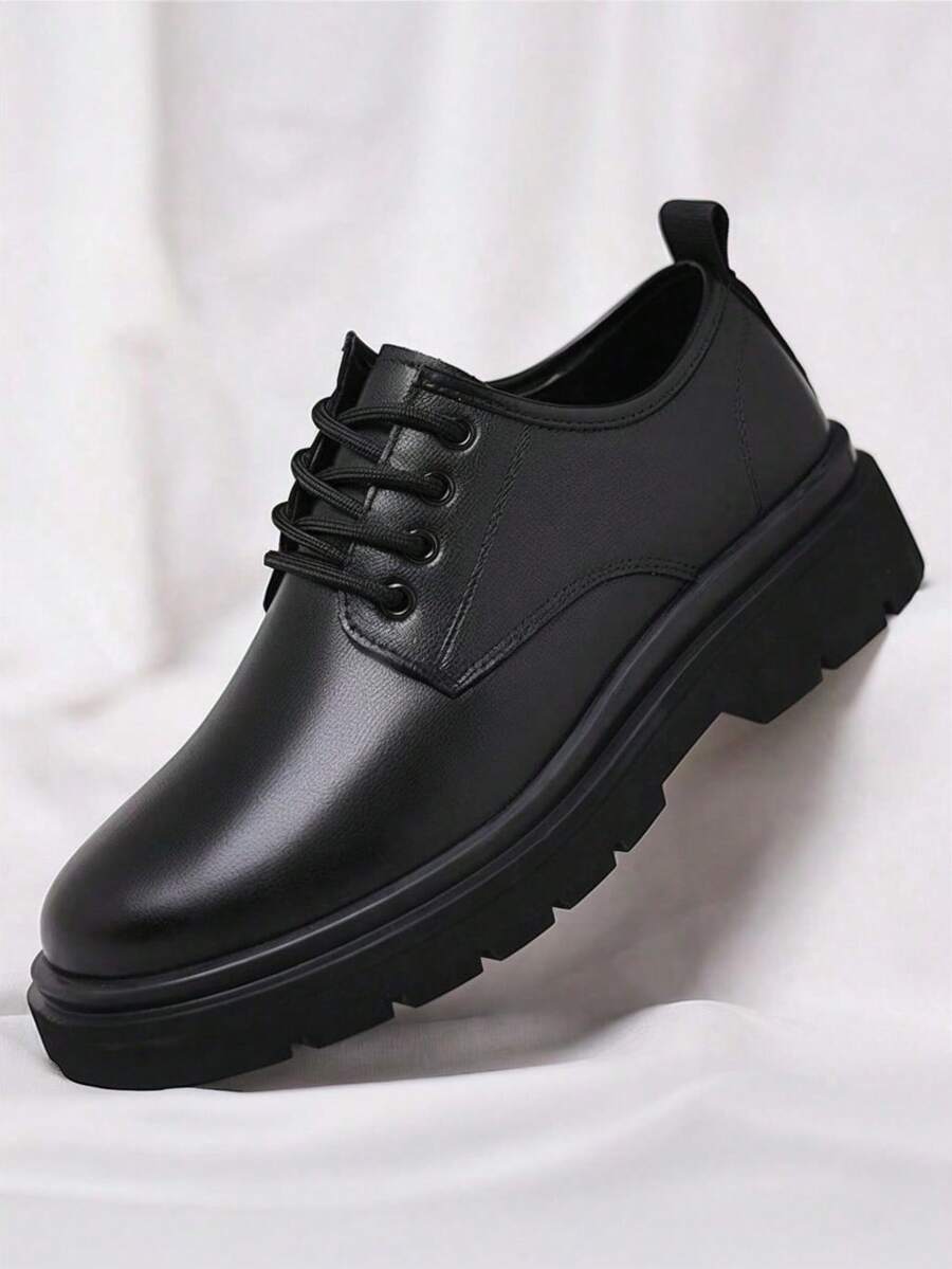 Edmund | Men's Low Top Lace-Up Derby Dress Black Shoes