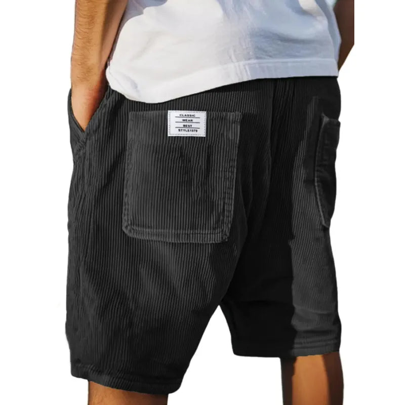 Edward | Men's Drawstring Striped Cargo Summer Shorts