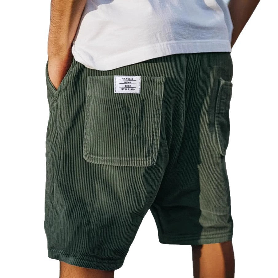 Edward | Men's Drawstring Striped Cargo Summer Shorts