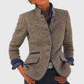 Eileen | Women's Button Front Long Sleeve Pocket Coat