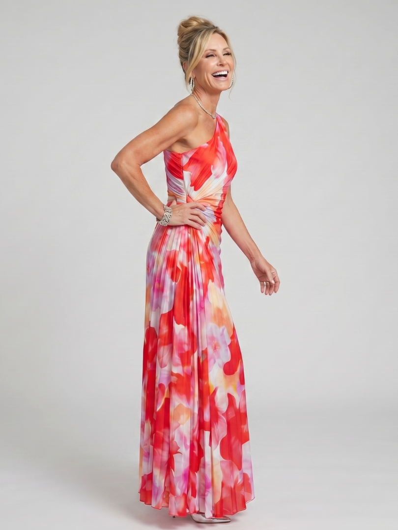 Eleanora | Women's One Shoulder Pleated Wedding Guest Dress