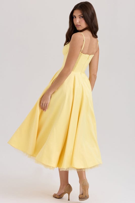 Eliza | Women’s Sweetheart Neck Sleeveless Flowy Midi Dress