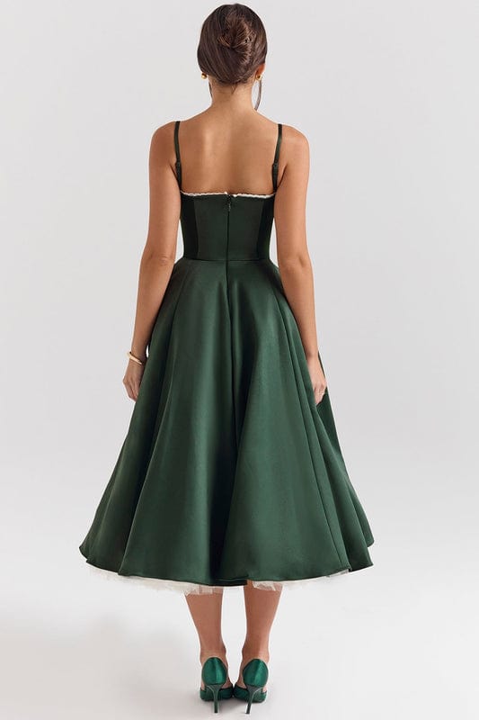 Eliza | Women’s Sweetheart Neck Sleeveless Flowy Midi Dress