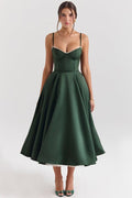 Eliza | Women’s Sweetheart Neck Sleeveless Flowy Midi Dress