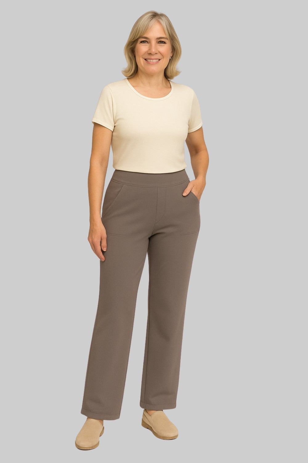 Elizabeth | Women’s Stretch High Rise Tapered Dress Pants