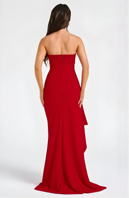 Ella | Women’s Strapless High Slit Evening Grad Party Dress