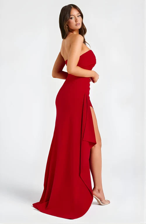 Ella | Women’s Strapless High Slit Evening Grad Party Dress