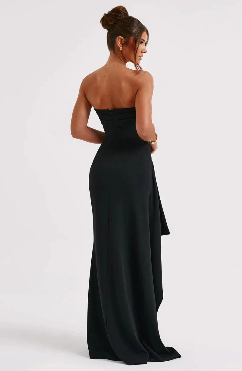 Ella | Women’s Strapless High Slit Evening Grad Party Dress
