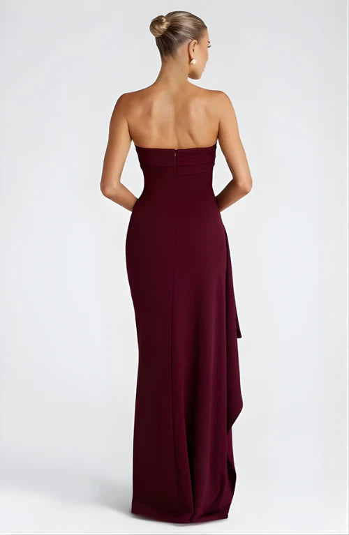 Ella | Women’s Strapless High Slit Evening Grad Party Dress