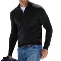 Emery | Men’s Zip Front Long Sleeve Collared Polo Sweater