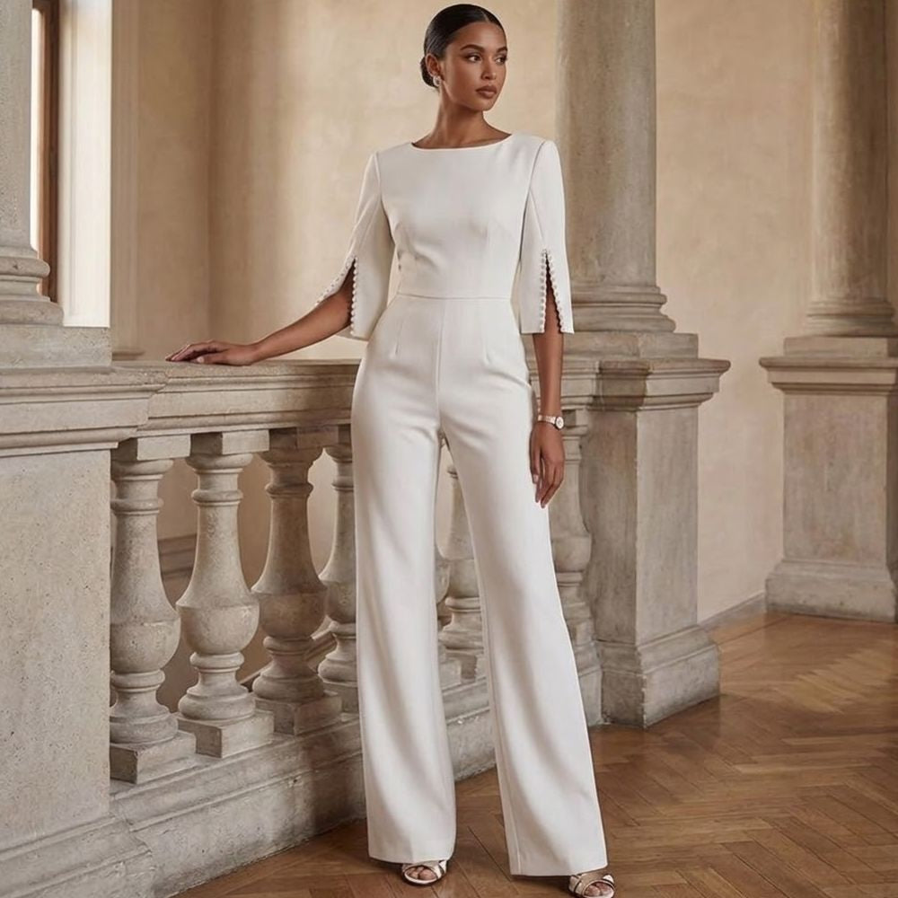 Emma | Women’s Boat Neck Graduation Party Jumpsuit