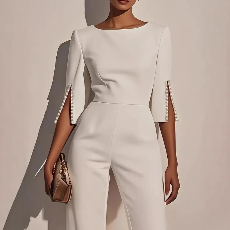 Emma | Women’s Boat Neck Graduation Party Jumpsuit