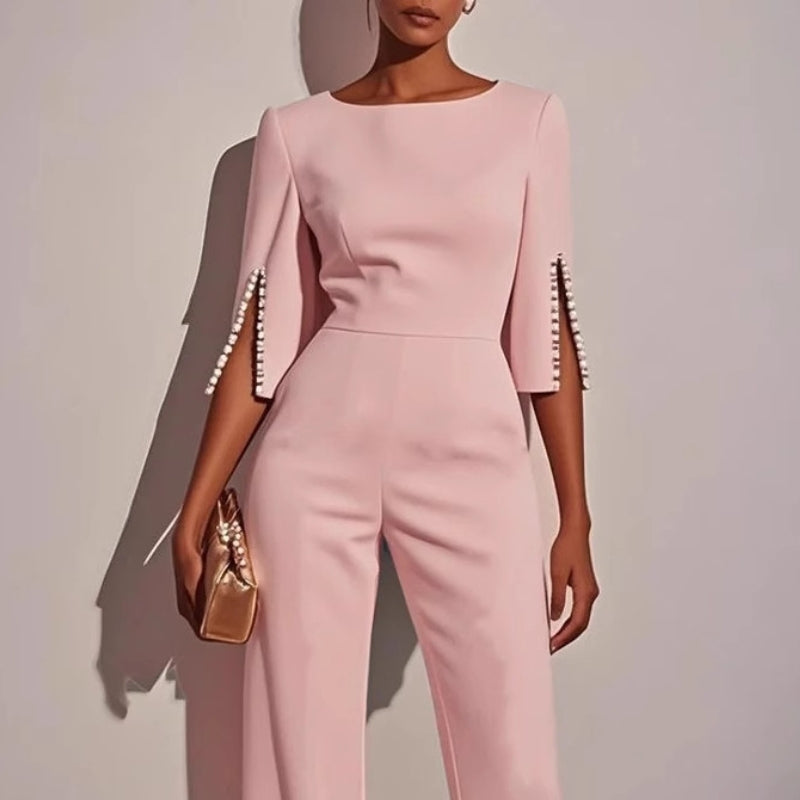 Emma | Women’s Boat Neck Graduation Party Jumpsuit