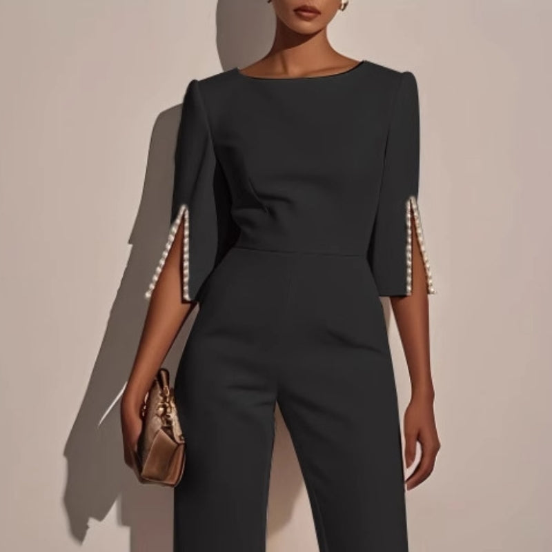 Emma | Women’s Boat Neck Graduation Party Jumpsuit