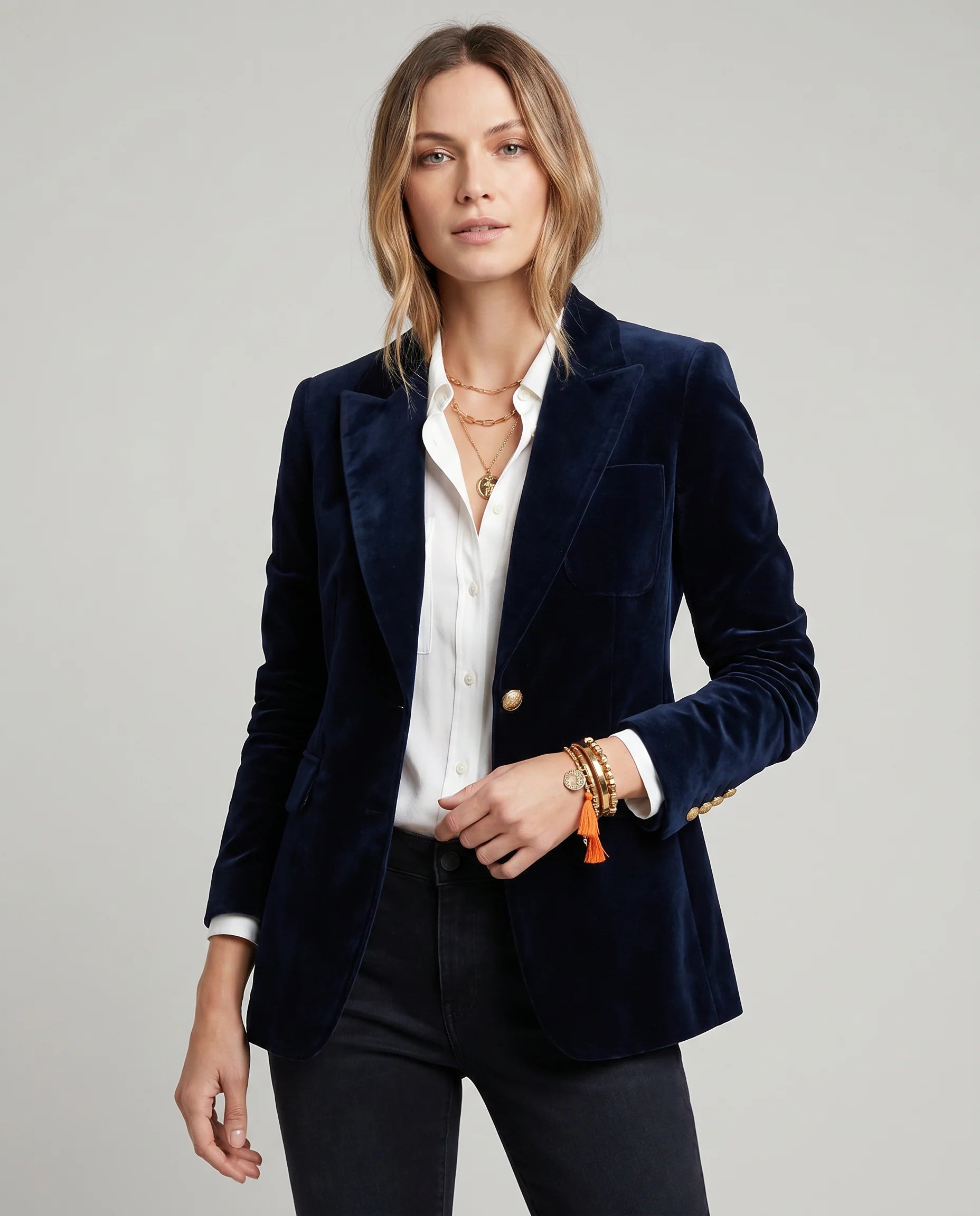 Estela | Women's Fitted Long Sleeve Single-Breasted Blazer