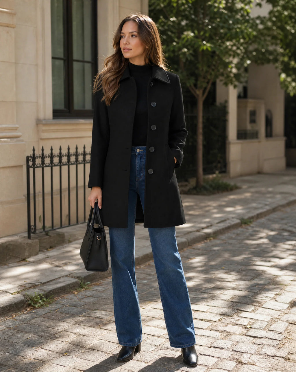 Esther | Women's Button Front Single Breasted Pockets Trench Coat