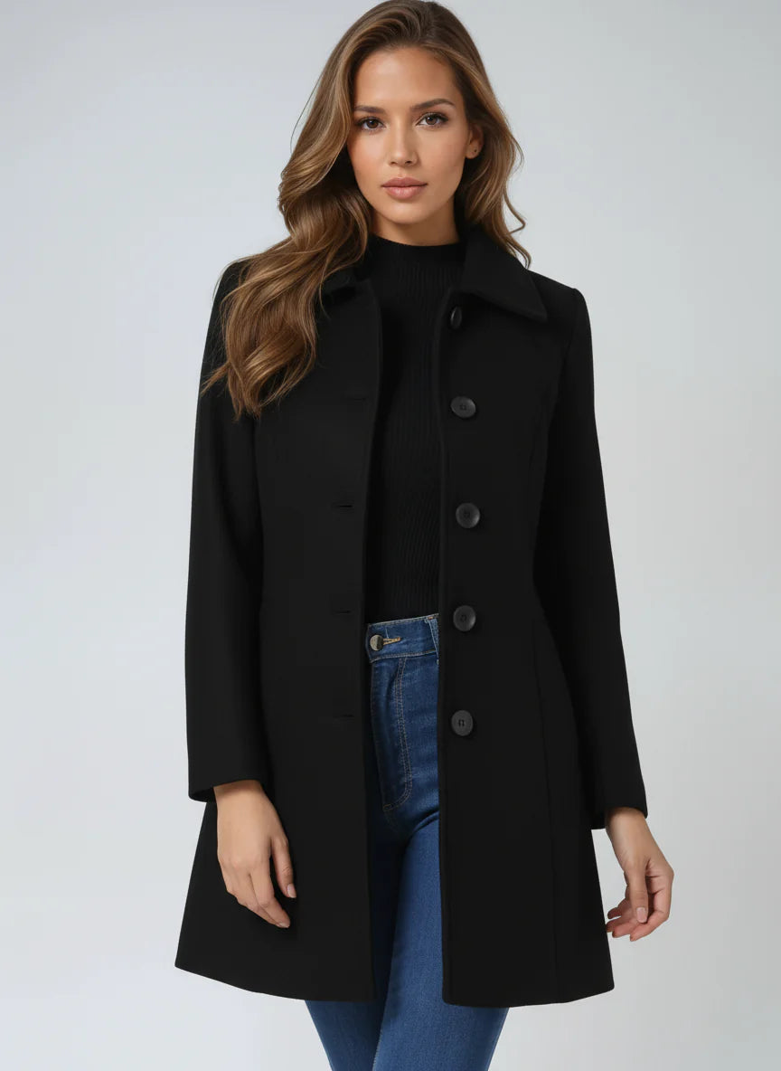 Esther | Women's Button Front Single Breasted Pockets Trench Coat