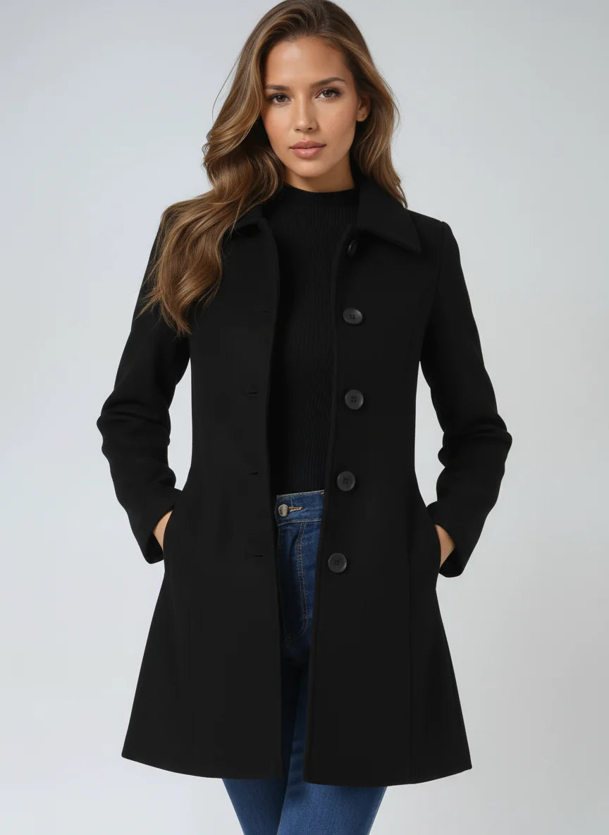 Esther | Women's Button Front Single Breasted Pockets Trench Coat