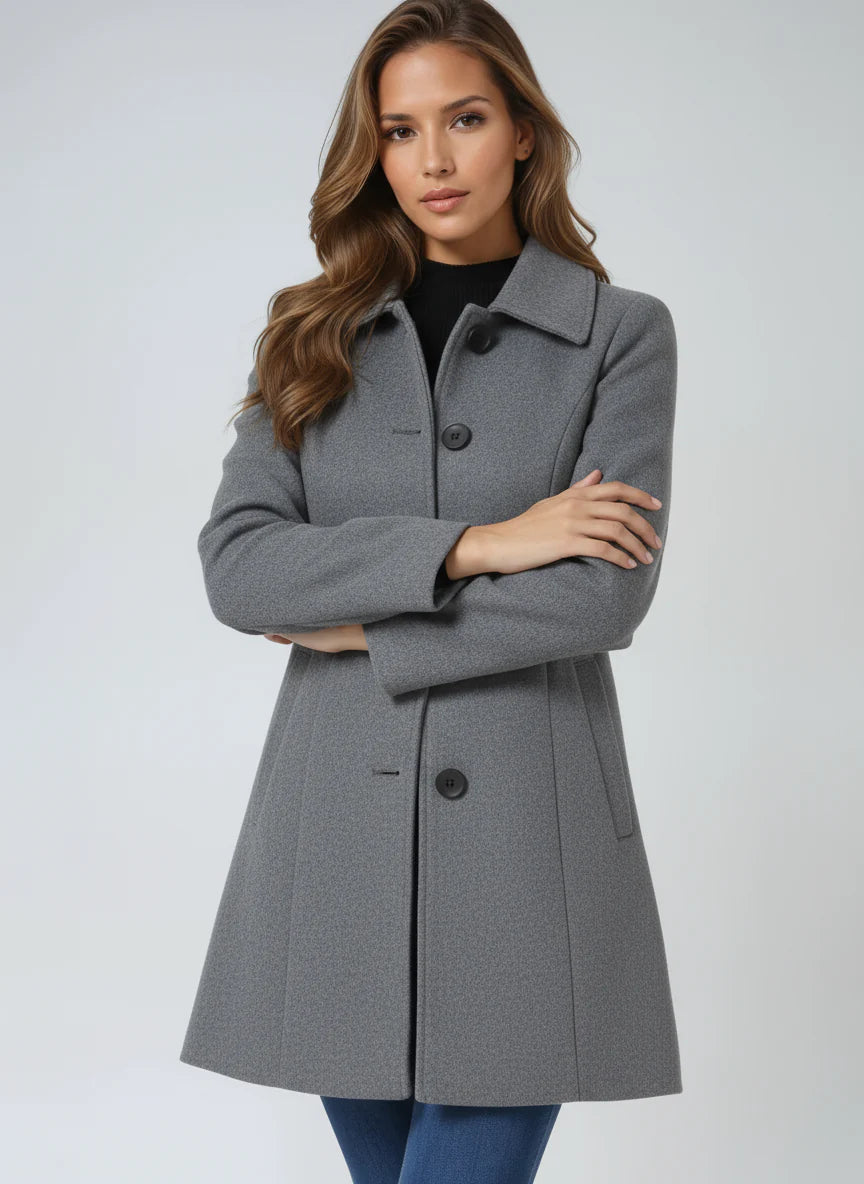 Esther | Women's Button Front Single Breasted Pockets Trench Coat