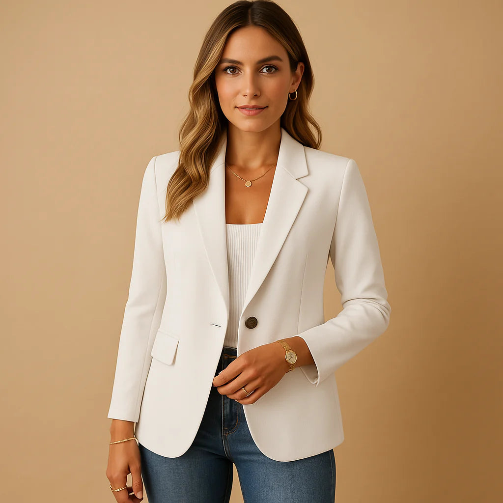 Evelyn | Women’s Fitted Single Button Long Sleeve Blazer