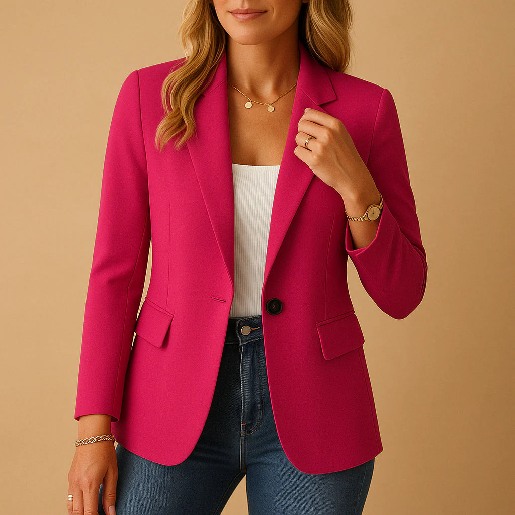 Evelyn | Women’s Fitted Single Button Long Sleeve Blazer