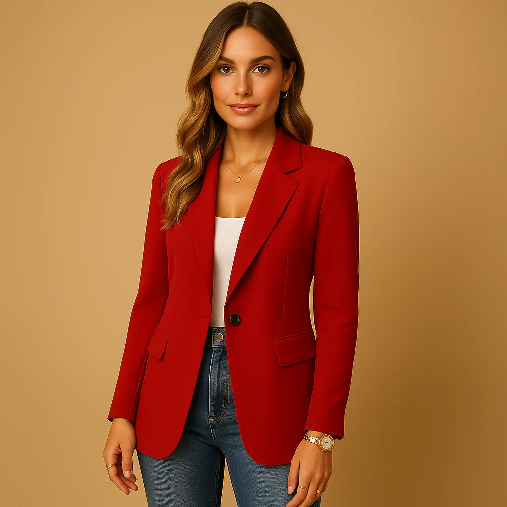 Evelyn | Women’s Fitted Single Button Long Sleeve Blazer