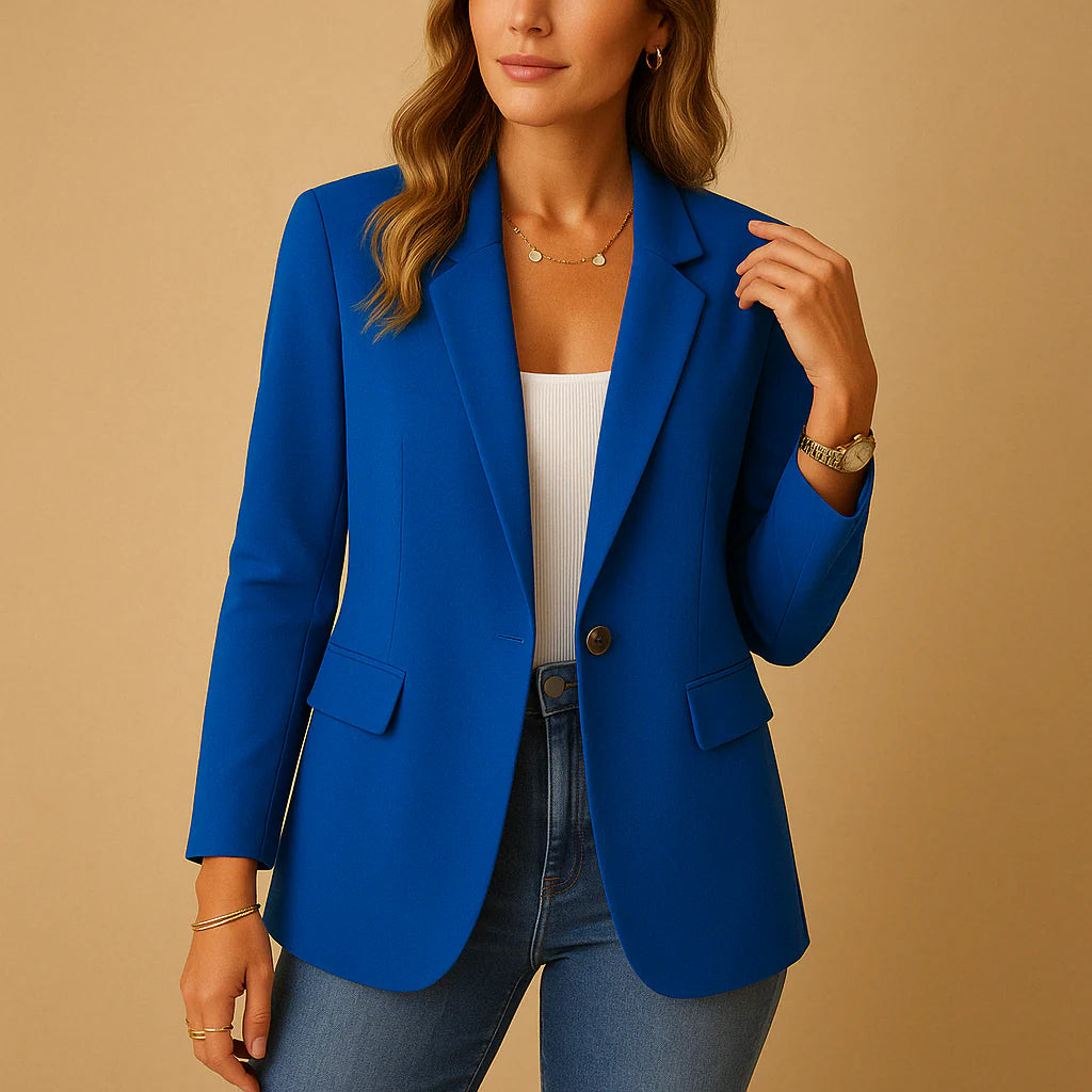 Evelyn | Women’s Fitted Single Button Long Sleeve Blazer